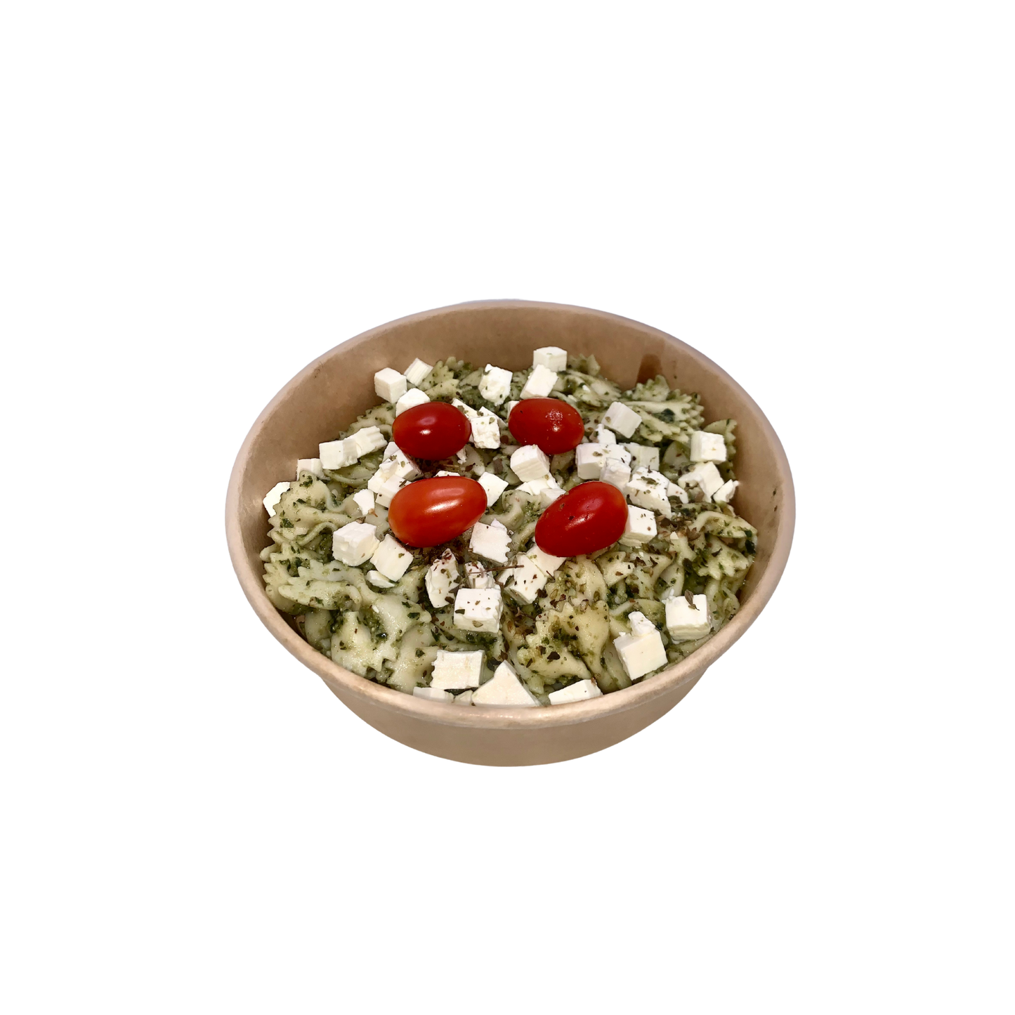 Pasta Fusilli con Pesto y Feta 600cc